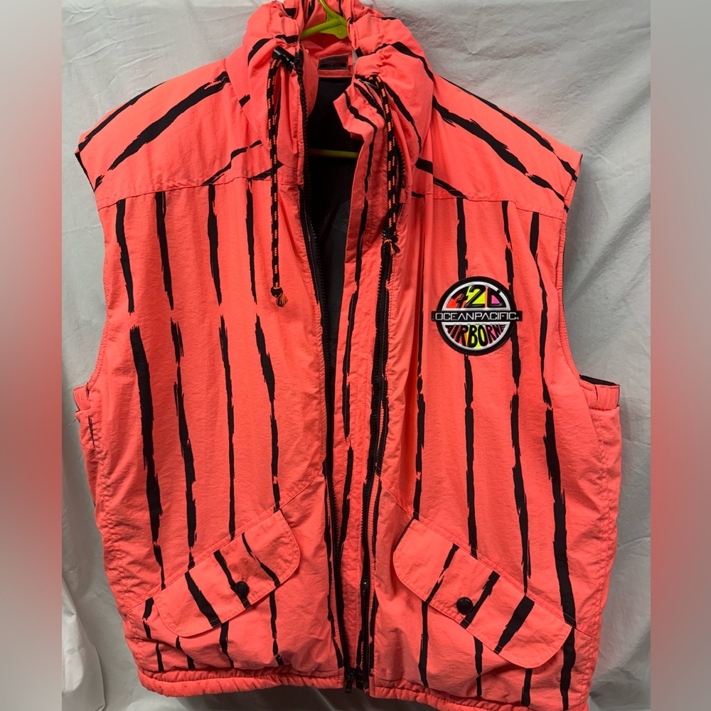 Vintage OP Ocean Pacific 720 Airborne Puffer Vest Jacket Size Medium very 80’s